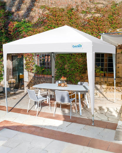 Quictent 10'x10' Pop up Canopy Tent with Sidewalls Instant Outdoor Gazebo Easy Party Tent Enclosed Waterproof, Easy Set up (Pink)