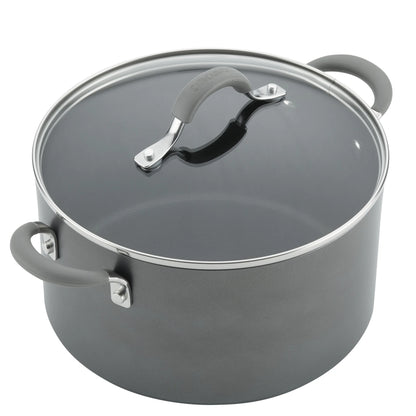 Circulon Elementum Hard-Anodized Nonstick Cookware Set, 10-Piece, Gray