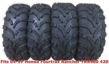 Full Set 04-17 Honda Fourtrax Rancher TRX400 420 ATV Tires 24x8-12 & 24x10-11