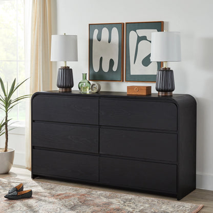 Better Homes & Gardens Juliet 6 Drawer Dresser, Black Finish
