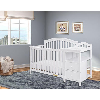 AFG Baby Furniture Kali 4-in-1 Convertible Crib and Changer White