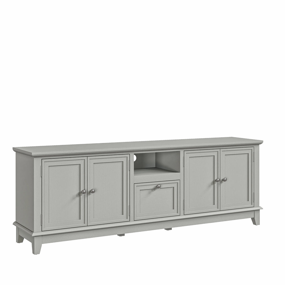 FESTIVO Rustic 72-Inch TV Stand with Adjustable Shelves, Hidden Storage - 72" in Width Light Grey