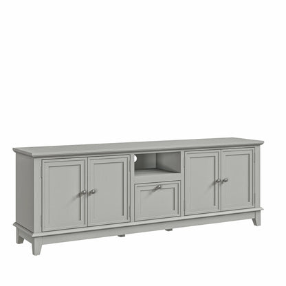 FESTIVO Rustic 72-Inch TV Stand with Adjustable Shelves, Hidden Storage - 72" in Width Light Grey