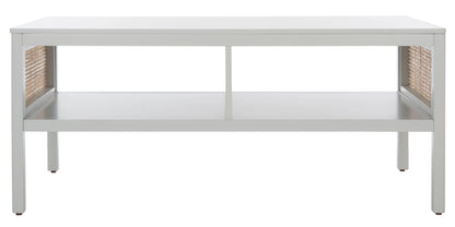 SAFAVIEH Miya Solid 2 Shelf Coffee Table Wood, Natural