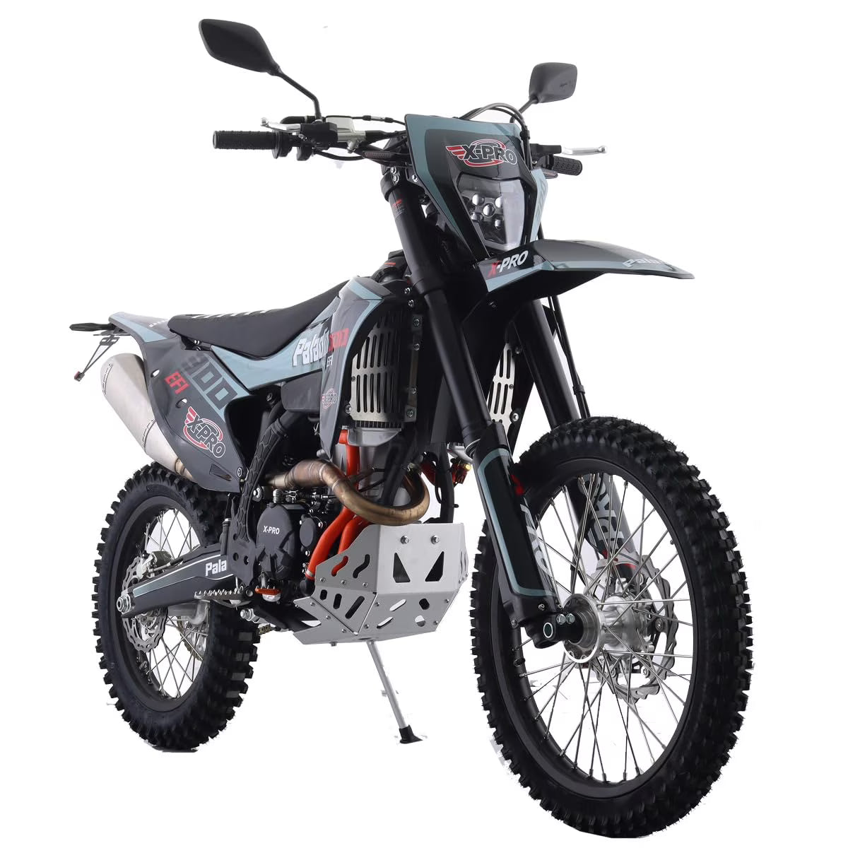 X-Pro Paladin 300 EFI Dirt Bike with 6-Speed Manual Transmission and Balance Shaft and Dual Overhead Camshaft (DOHC) with Four Valves Engine, Electric Start! Big 21"/18" Wheels!
