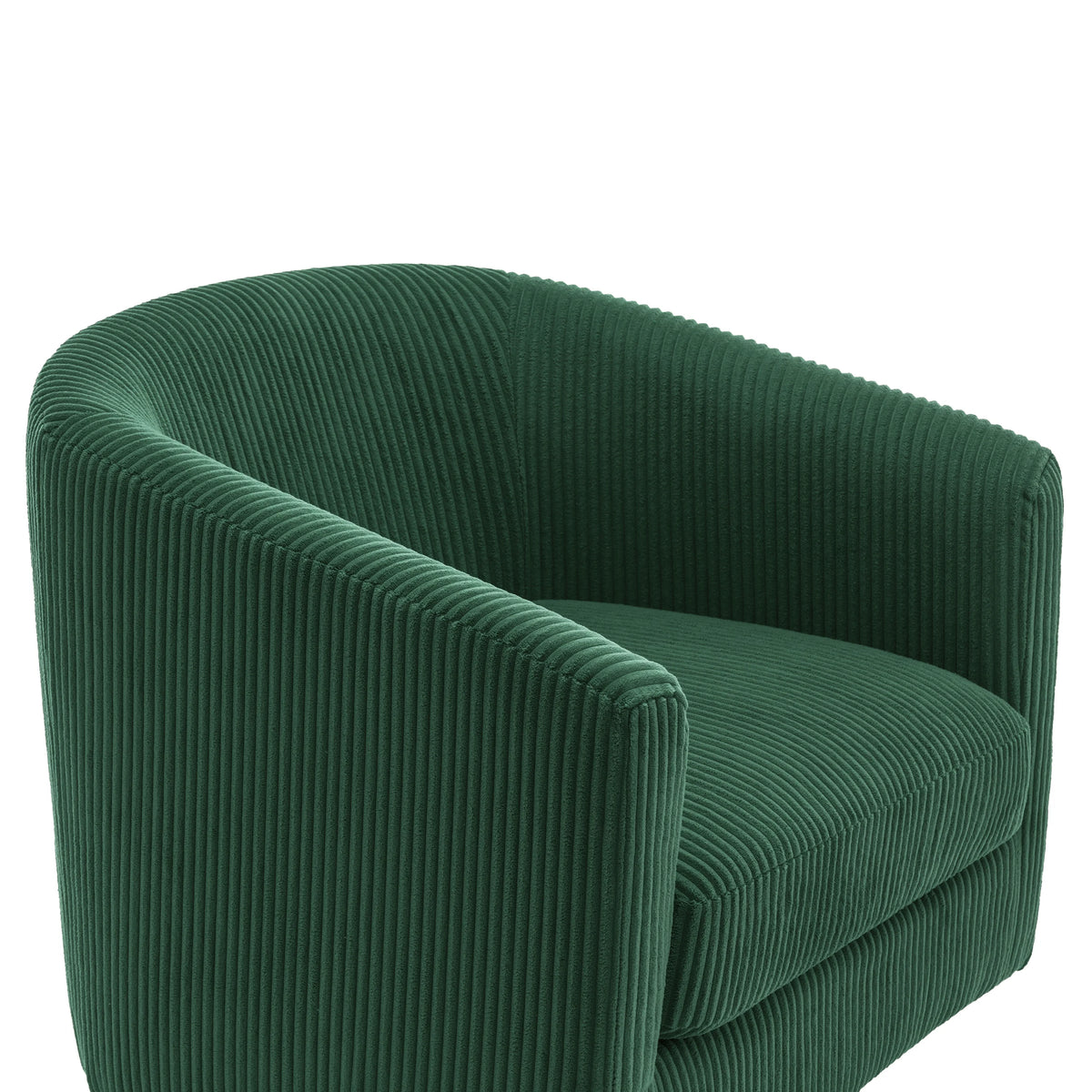 DREAMSIDEA Swivel Barrel Accent Chair for Living Room, Modern Upholstered Round Club Armchair-Cream