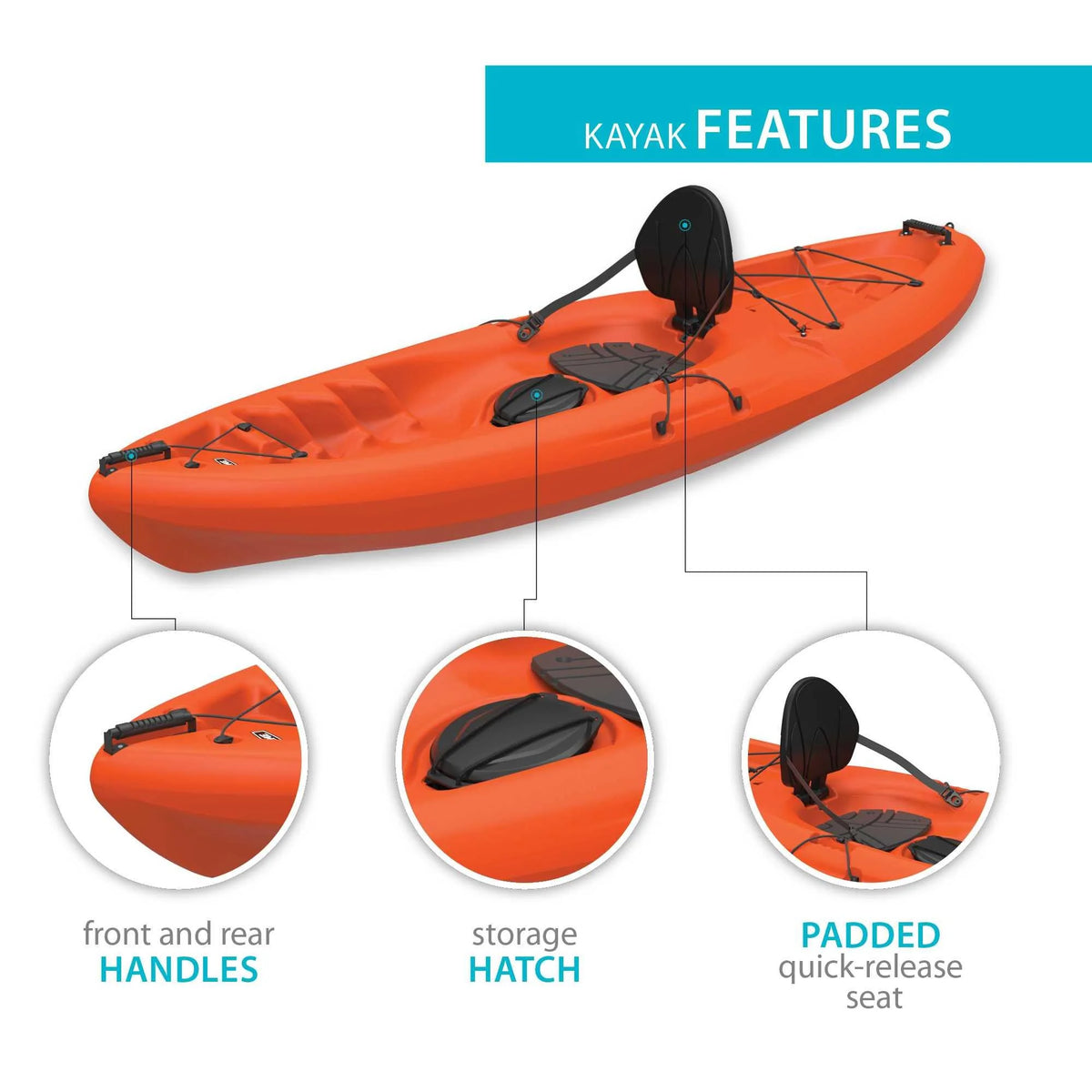 Lifetime Spitfire 8 ft Sit-On-Top Kayak, Lime Green (90245)