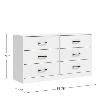 Mainstays Ardent 6 Drawer Dresser, White