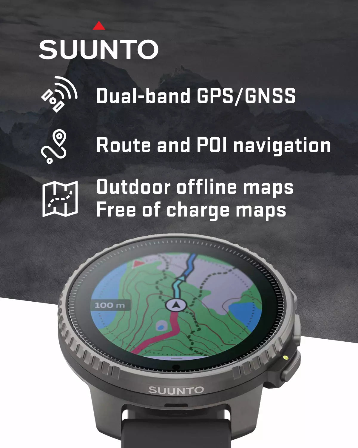 Suunto Vertical Watch, All Black, One Size