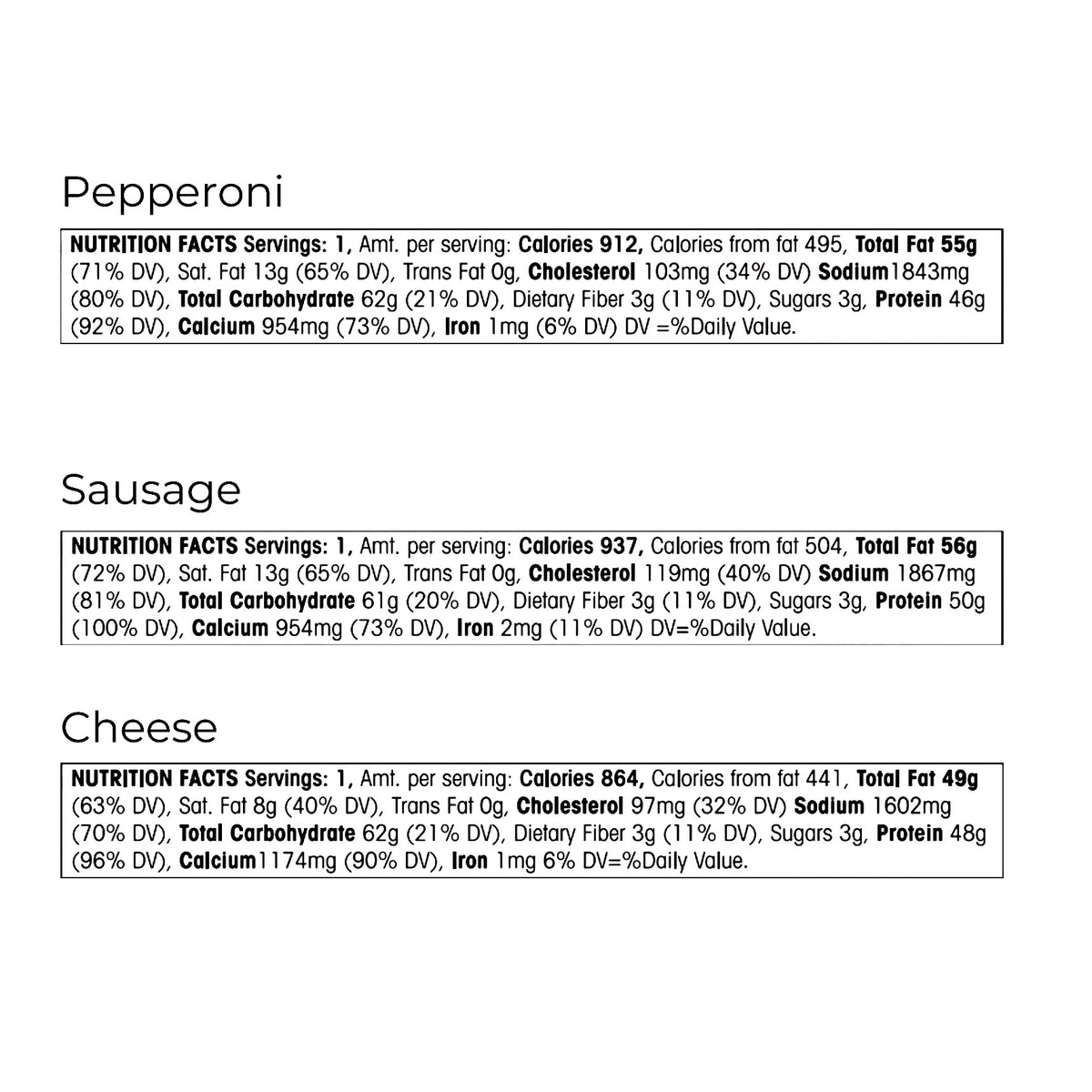 Giordano's Chicago Frozen Single-Serve Deep Dish Pizza Variety, 12 Pack