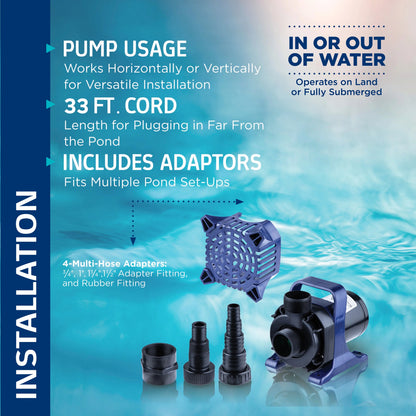 Alpine Corporation 2100 GPH Cyclone Pond Pump Submersible