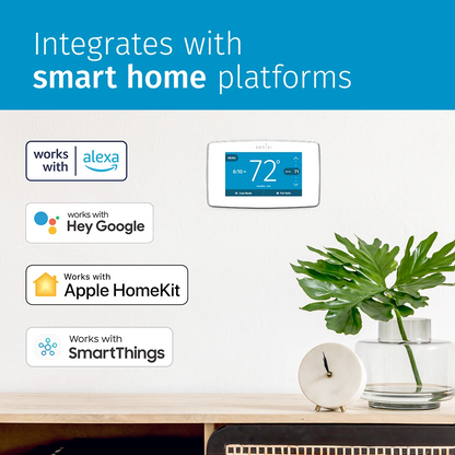 Emerson Sensi Touch Smart Programmable Wi-Fi Thermostat, C-Wire Required-Black