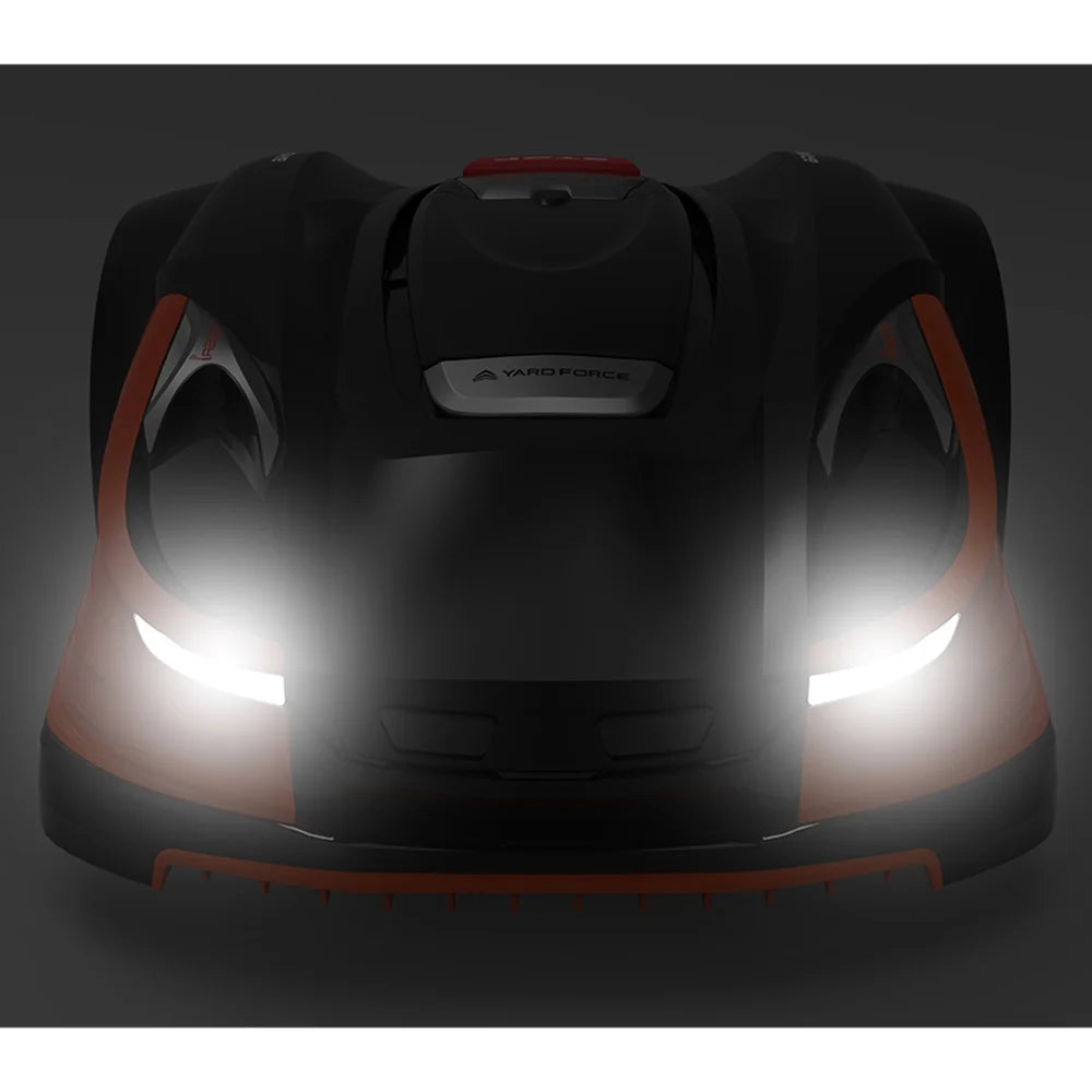 Yard Force 28 Volt Robotic Lawn Mower with Brushless Wheel Motors, Wi-Fi Control, CloudHawk App
