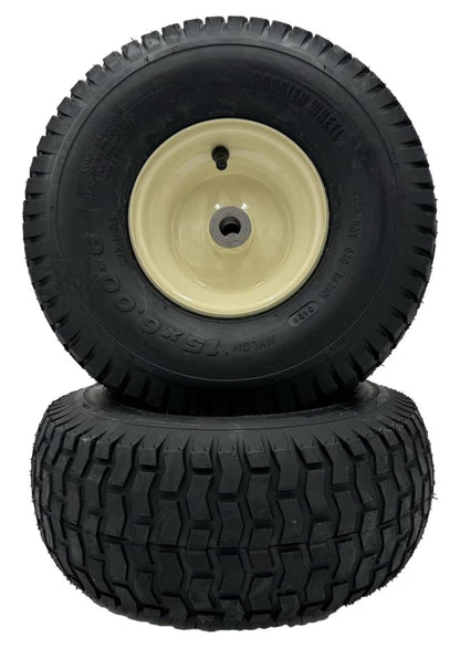 Set of 2-15x6.00-6 Beige Cub Replacement Wheel - Fits 3/4 Inch Axle, 3.39 Offset Hub (Compatible with 634-05166, 634-05166)