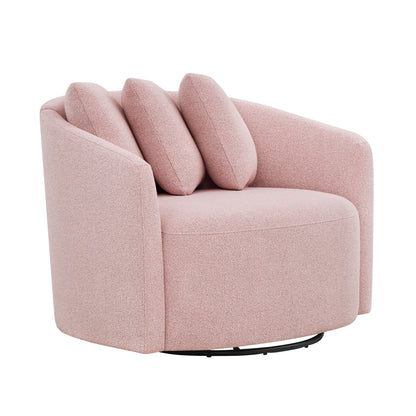 Beautiful Drew Accent Chair by Drew Barrymore, Cream Boucle