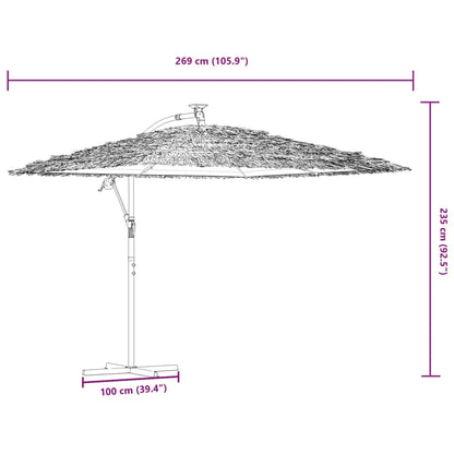 vidaXL Garden Parasol with Steel Pole Umbrella Sunshade Outdoor Patio Beach
