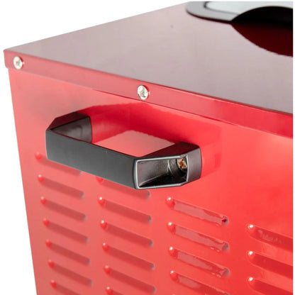 Brazilian Flame 2-Skewer Brazilian Rotisserie Electric Grill in Red