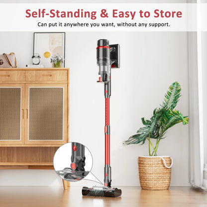 PrettyCare Cordless Vacuum Cleaner Lightweight Stick Vacuum 38kPa with 45min Runtime for Carpet Hard Floors Cleaner Pet Hair P2