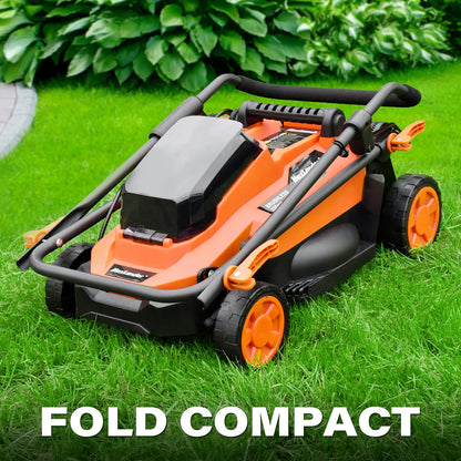 Lawn Mowers Maxlander Electric Lawn Mower Cordless (2-in-1),13 Inch 20V Battery Powered Lawn Mower with Brushless Motor, 5-Position Height Adjustment, 1 pcs 4.0Ah Batteries and Charger Included