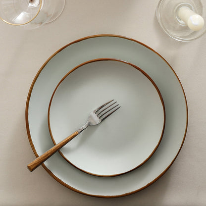 Stone + Lain Brasa Stoneware Collection Dinnerware Set, 32-Piece Service for 8, Blue