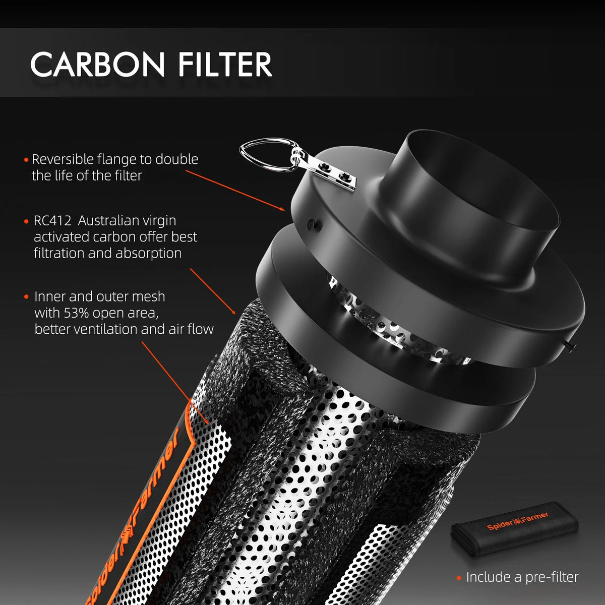 2025 Spider Farmer 2��x2�� Smart Complete Grow Tent KitحSF1000 301H EVO Full Spectrum LED Grow Lightح4�� Ventilation System with Speed ح Controller With RJ12 portح6�� Clip on fan
