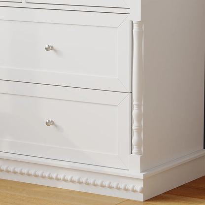 OXYLIFE 45" Baby Nursery Changing Table Dresser with 4 Drawers and Shelf for Nursery Room, White