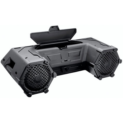 Planet Audio PATV85 ATV UTV Speaker System - 8 Inch Full Range Speakers, 1.5 Inch Tweeters, IPX5 Weatherproof, Bluetooth Audio, Built-in Amplifier, Built-in LED Lightbar, Hook Up To Stereo