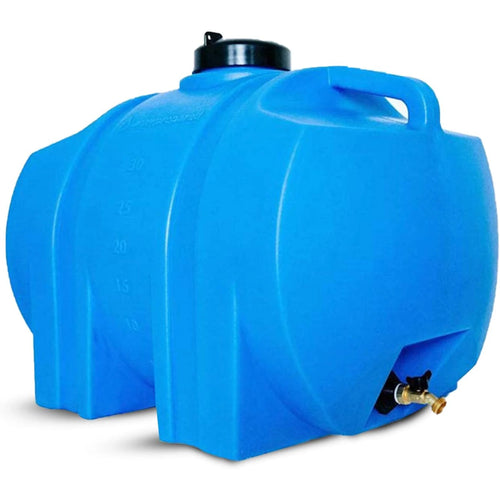 WaterPrepared 35 Gal Water Tank w/Large Cap, 3/4" Brass Spigot & Handles
