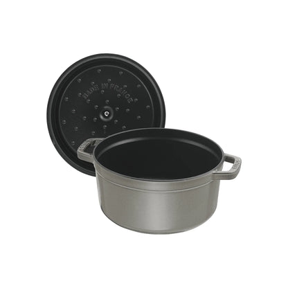 Staub Cast Iron 7-qt Round Cocotte - Grenadine