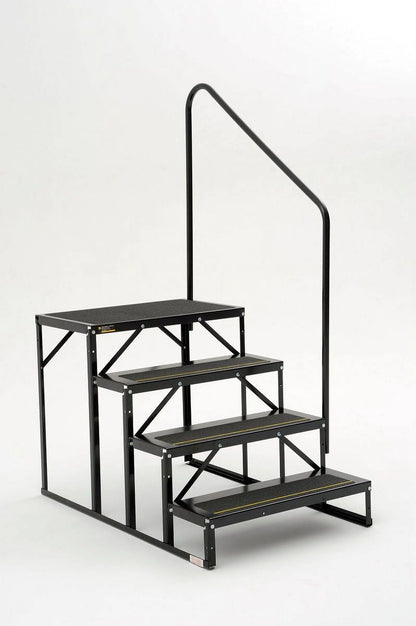 Stromberg Carlson EHS-103-R - Econo Porch 27"W x 9"D x 7"R Steel Black Park Model 3 Entry Steps