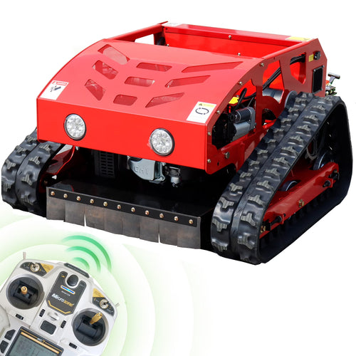 Automatic Remote Control Lawn Mower,   55 cm/ 21.6 inch Mowing Width RC Mower  45�� Climbing  Crawler Mower with EPA Loncin Engine, Wireless Grass Cutting Machine for Yard, Garden, Orchard, Grassland