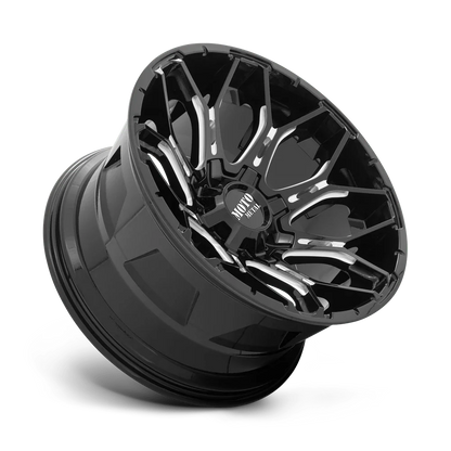 Moto Metal Mo808 Sniper 20X9 6X135/6X139.7 0Et 125.1Cb Gloss Black Milled Wheel