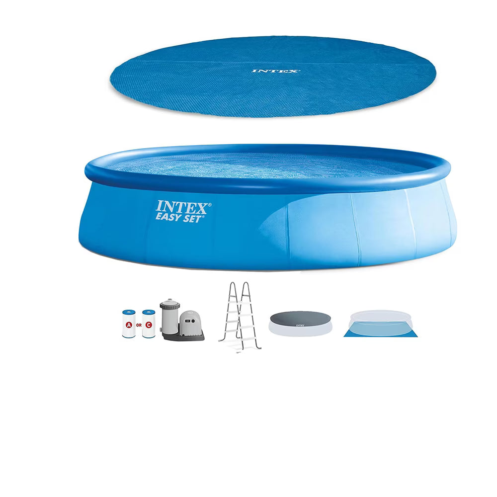 Intex 10' x 30" Easy Set Above Ground Swimming Pool With Filter Pump