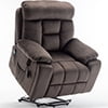 uhomepro Oversized Massage Recliner Chair with Heat, Large Electric Power Lift Recliner Chair for Big and Tall and Elderly with Hidden Cup Holder, 5 Vibration Modes, 330lb, Dark Brown