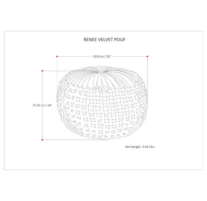 Exlonjet Margo 20 Inch Boho Round Pouf in Multi Color Braided Jute, For the Living Room, Bedroom and