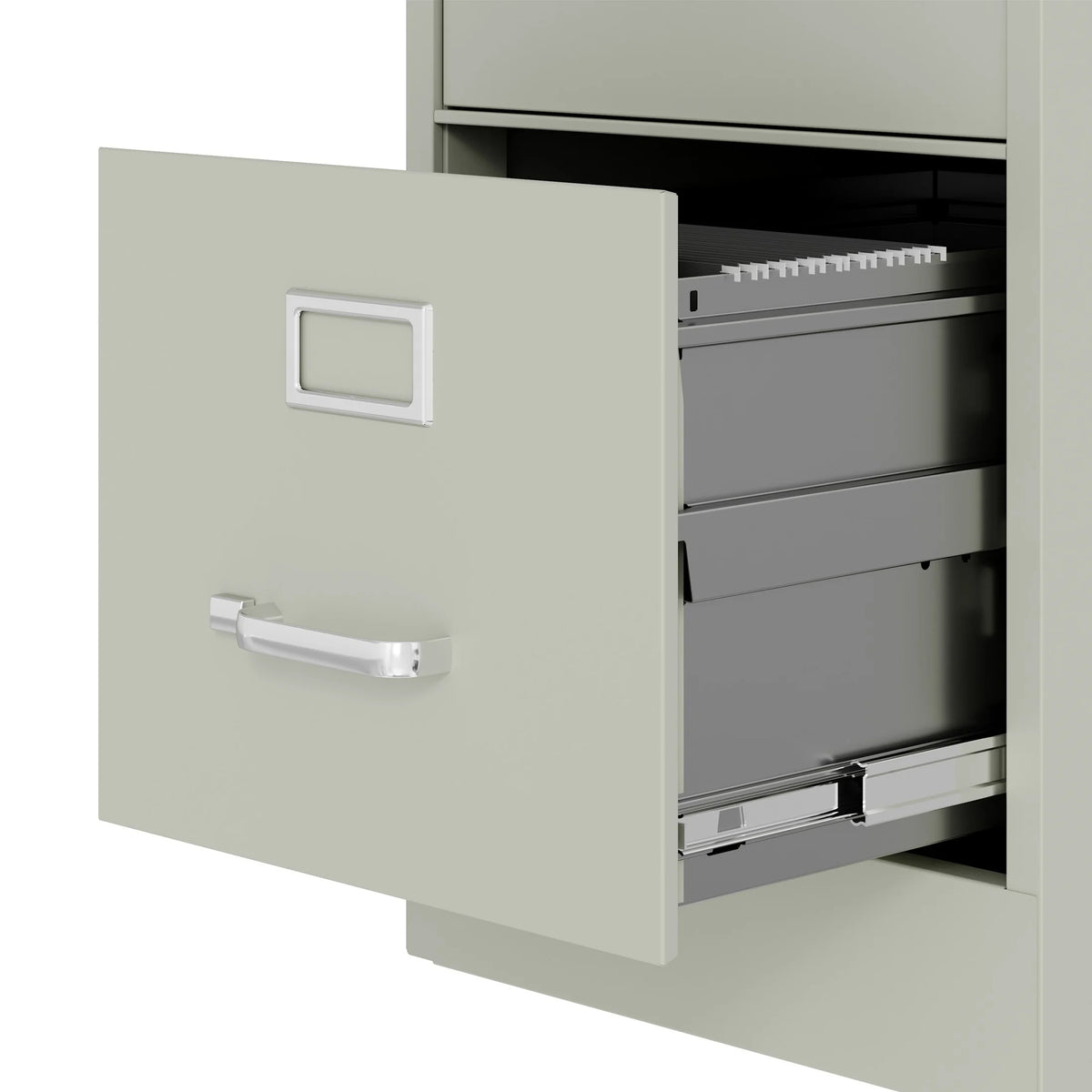 Hirsh 22" Deep 3 Drawer Letter Width Vertical File Cabinet, Commercial Grade, Gray