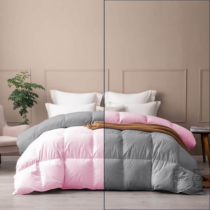 Ayanshi Hotel Bedding Comforter Twin Size, Duvet Insert, Quilted Comforter with Corner Tabs, All Season Lightweight Quilt, Down Alternative Hotel Comforter Twin Size 68X90 Baby Pink