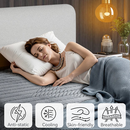 LIBORIA Queen Mattress, 10 inch Cooling Gel Memory Foam, Pocket Spring Hybrid Mattress in a Box, Pressure Relief, CertiPUR-US Certified