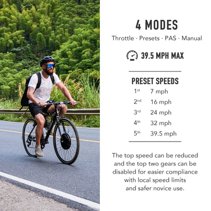 Viribus Electric Bike Conversion Kit 26" Rear Wheel 1000W Hub Motor LCD eBike DIY Set
