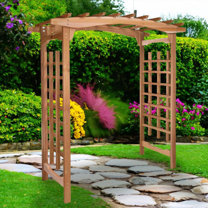 All Things Cedar PA106 Pagoda Wedding Arbor - Elegant Garden Arch for Weddings and Landscapes