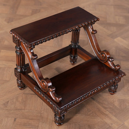 Carved Mahogany Bed Step