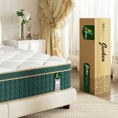 Full Size Mattress in a Box - 10 Inch Full Size Memory Foam Mattress - Hybrid Mattress Full for Back Pain Relief - Medium Firm Full Bed Mattress with Motion Isolation & Strong Edge Support