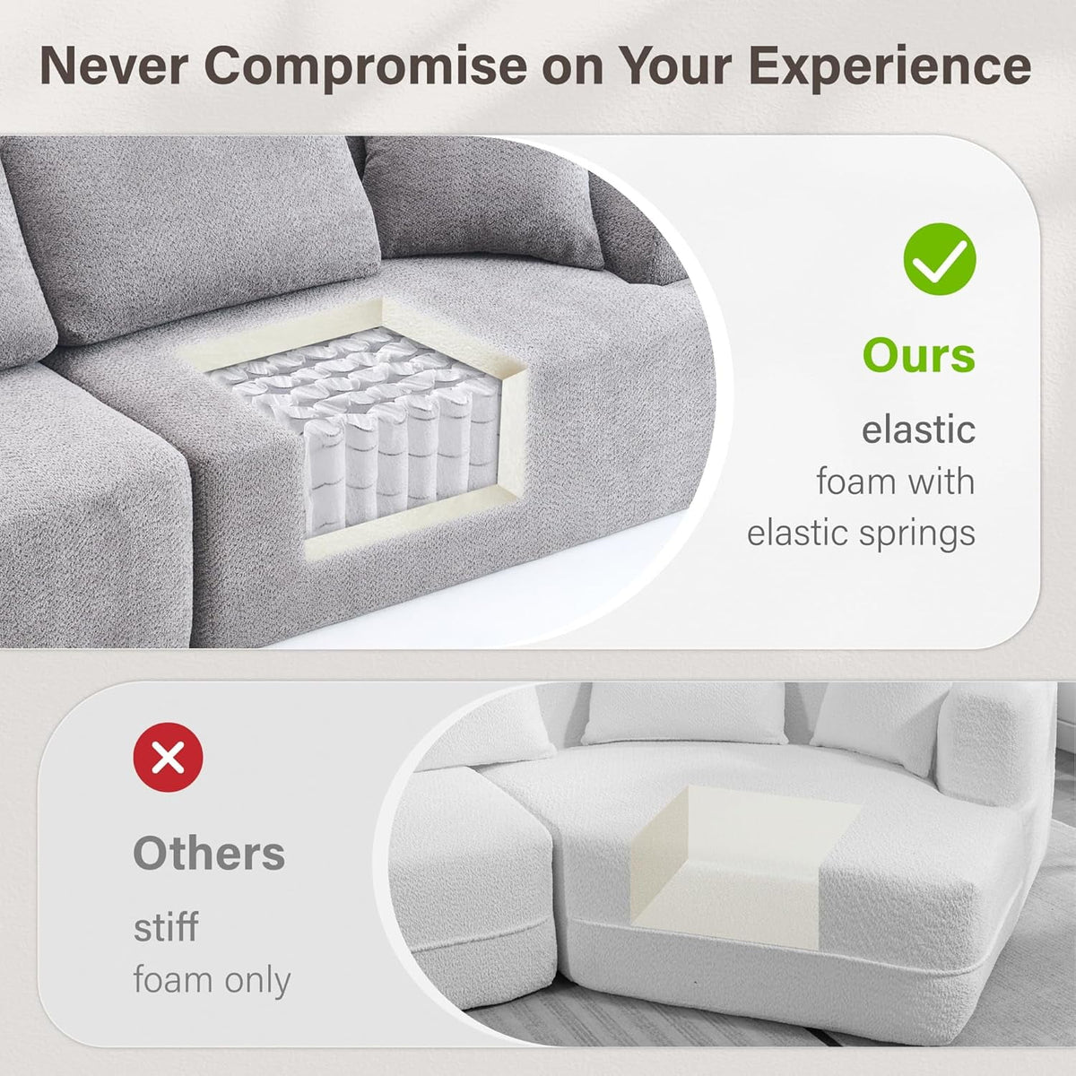 Loveseat Sectional Sofa for Living Room, 65’�?Modern Luxury Plush Chenille Extra Deep Seat Curved Cloud Floor Couch with 3 Throw Pillows for Small Spaces, No Assembly Needed, Sapphire Blue