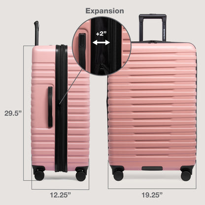 U.S. Traveler Boren Hardside Rugged Spinner Luggage, Lavender, 30" Checked Large