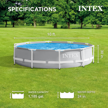 Intex 26719EH 14ft x 42in Prism Frame Above Ground Swimming Pool with Pump