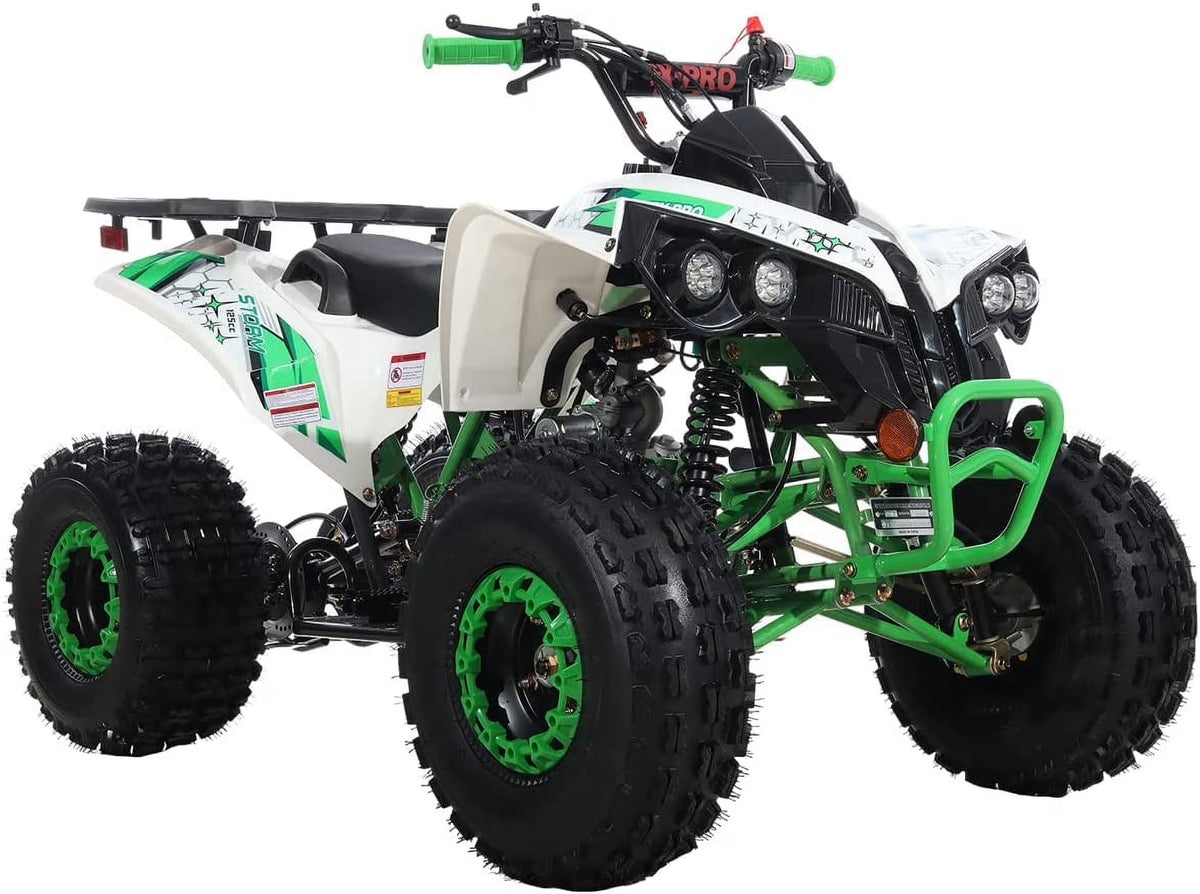 X-Pro Brand New 125cc Gas ATV, Automatic Transmission w/Reverse Electric Start Big 19"/18" Tires
