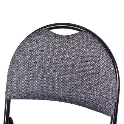 Costway Set of 6 Folding Chairs Fabric Upholstered Padded Seat Metal Frame Home Office Beige