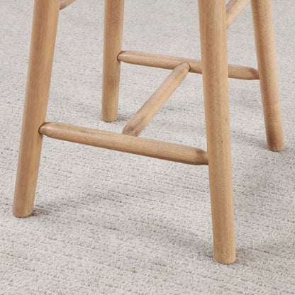 Better Homes & Gardens Springwood Barstool, Set of 2, Light Honey Finish