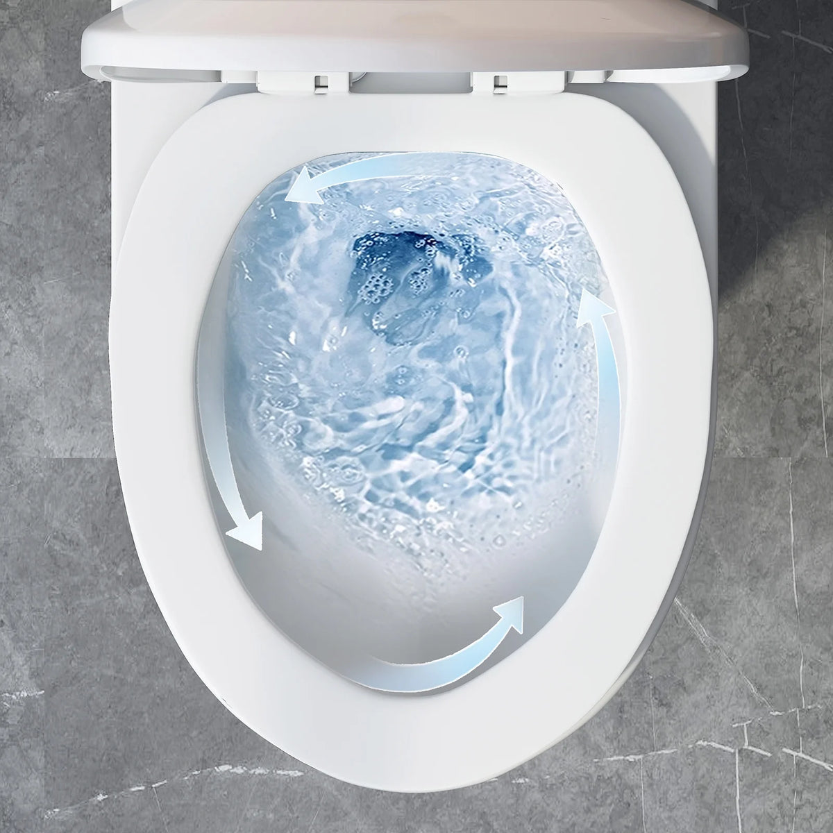 Puremind One-Piece Elongated Ceramic Toilet,4/6 Dual Flush 1.28 Gpf, White (27.6''Dx15''Wx29.5''H)