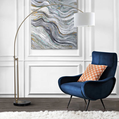 Safavieh Polaris 84 in. H Solid Glam Arc Floor Lamp, Antique Brass